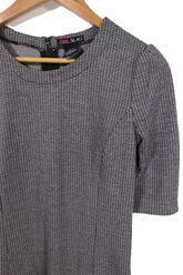 שמלה בסגנון טוויד באפור- XS